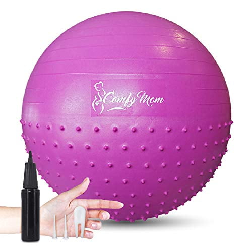 Balance Ball for Pilates Ease Labor and Delivery with Birthing Ball Exercise Ball Increase Fitness with Anti-Burst Stability Ball Air Pump Included Yoga Ball